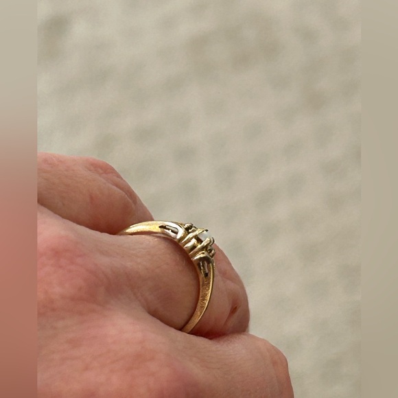 Vintage opal and diamond ring - size 6 - Picture 3 of 14